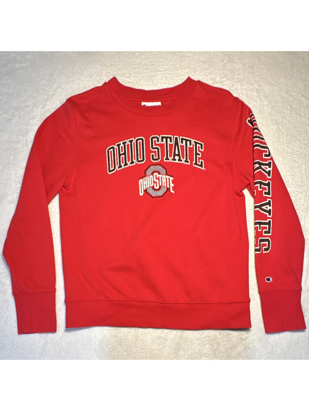 Champion Authentic Athleticwear Ohio State Buckeyes Red Crewneck Sweatshirt M
